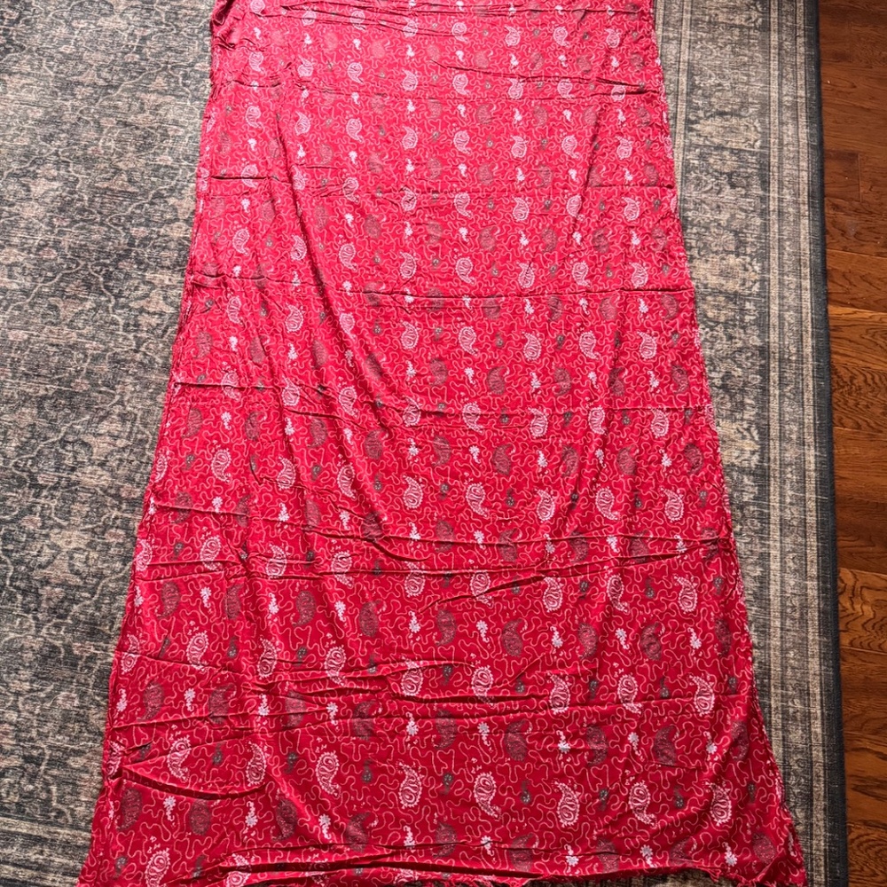 Isabel Marant Red Bandana Print Sarong / Wrap Skirt